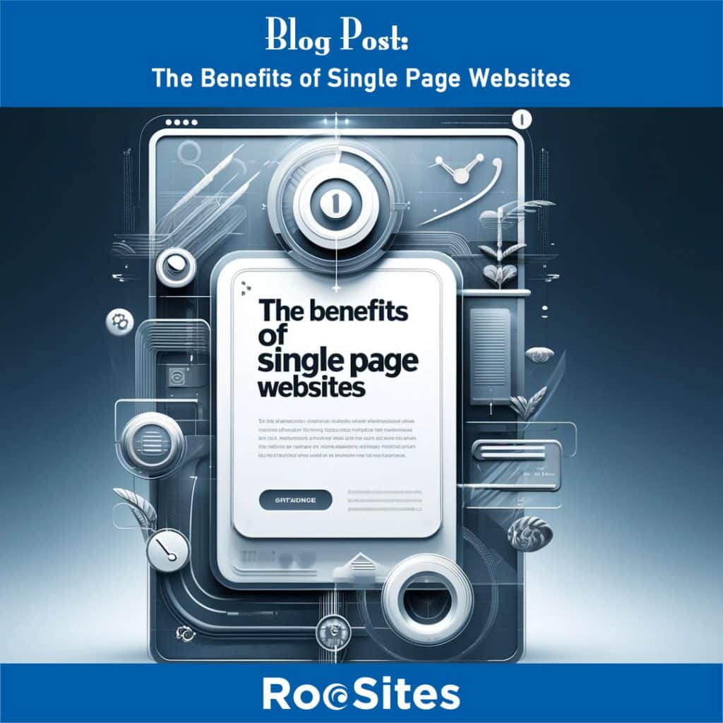 Image depicting Blog Post Benefits of Single Page Websites.