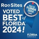 Image showing RooSites of Dunedin Florida Wins best Of Florida for Web Design 2024.