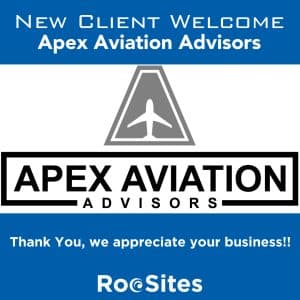 Image showing New Client Announcement: RooSites Welcomes Apex Aviation Advisors of Dunedin, Florida.