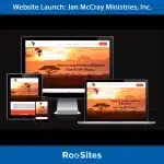 Responsive views of Jan McCray ministries website.