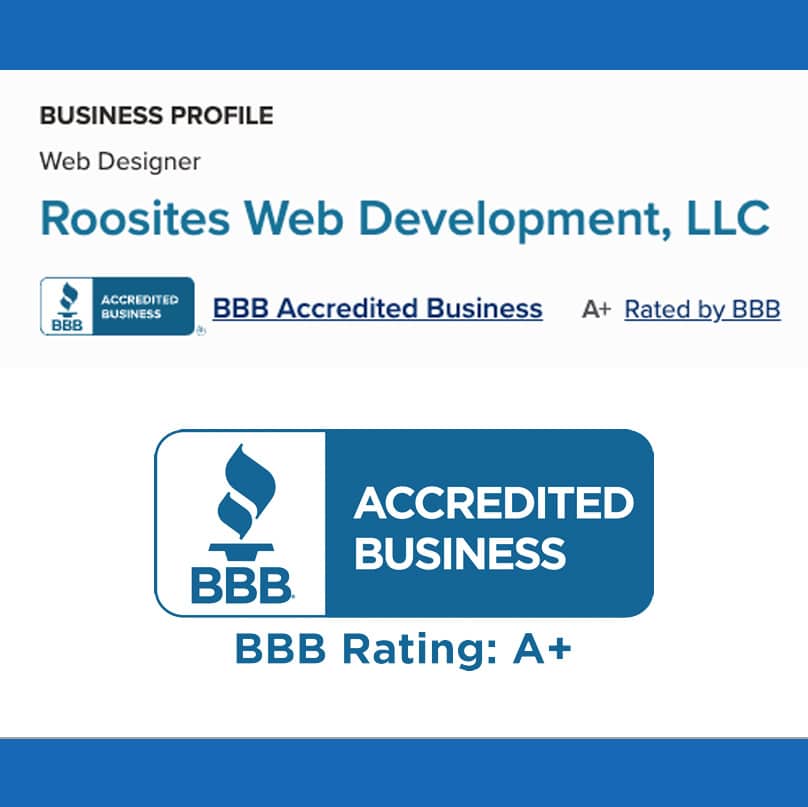 Image depicting Press Release: Boston Web Design Company RooSites Earns Prestigious A+ Rating from the Better Business Bureau.