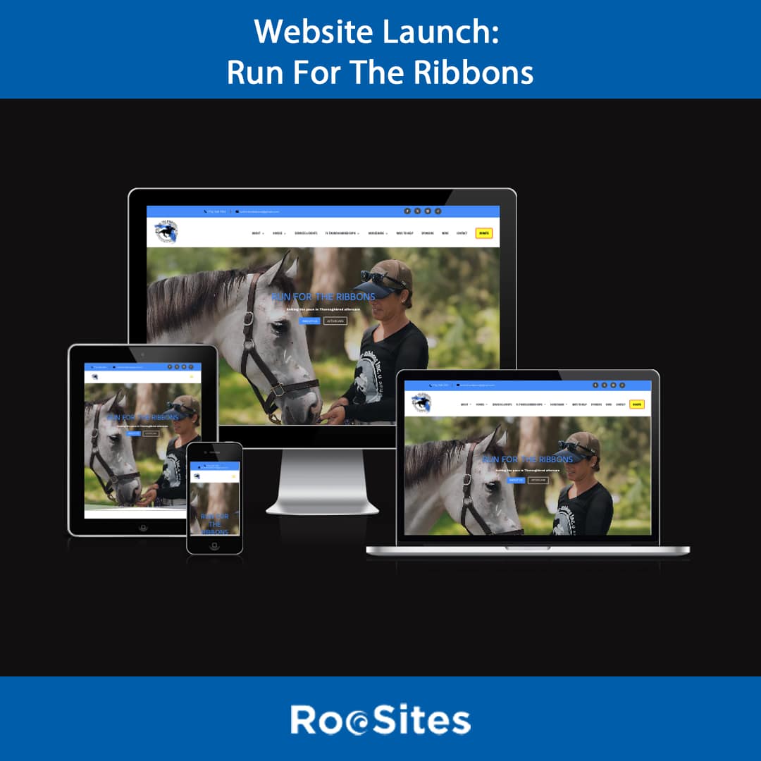 Image showing the website launch for Run For The Ribbons.