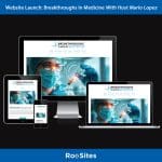 Image showing Website launch announcement for breakthroughs in medicine.